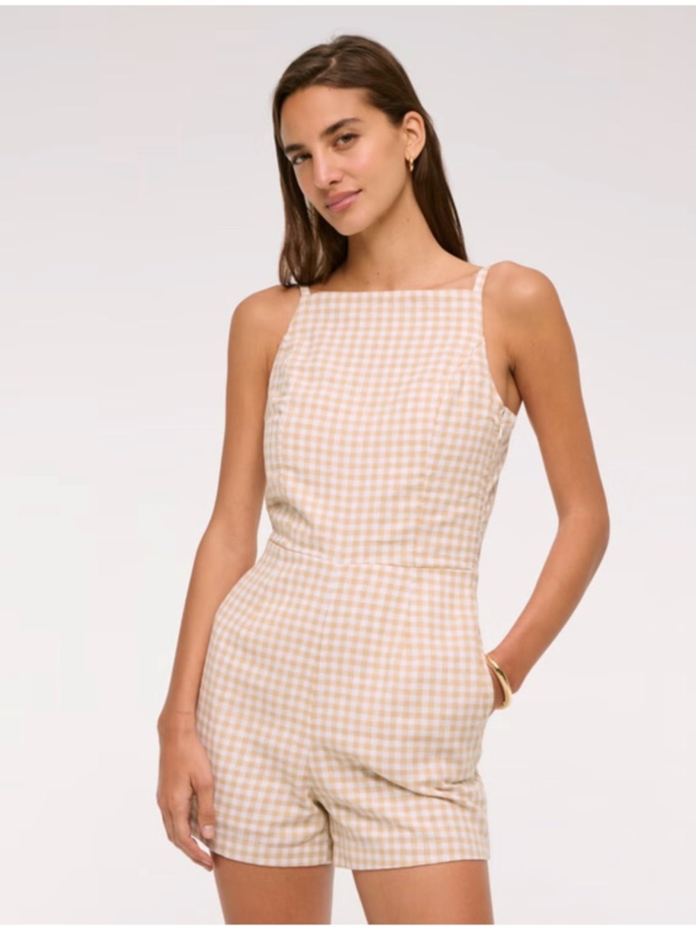 NWT Apron Linen-Blend Romper